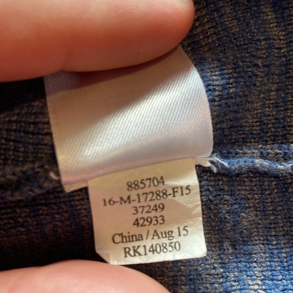 REI Blue 1/4 Zip Pullover Sweater: Size Large - Picture 11 of 11